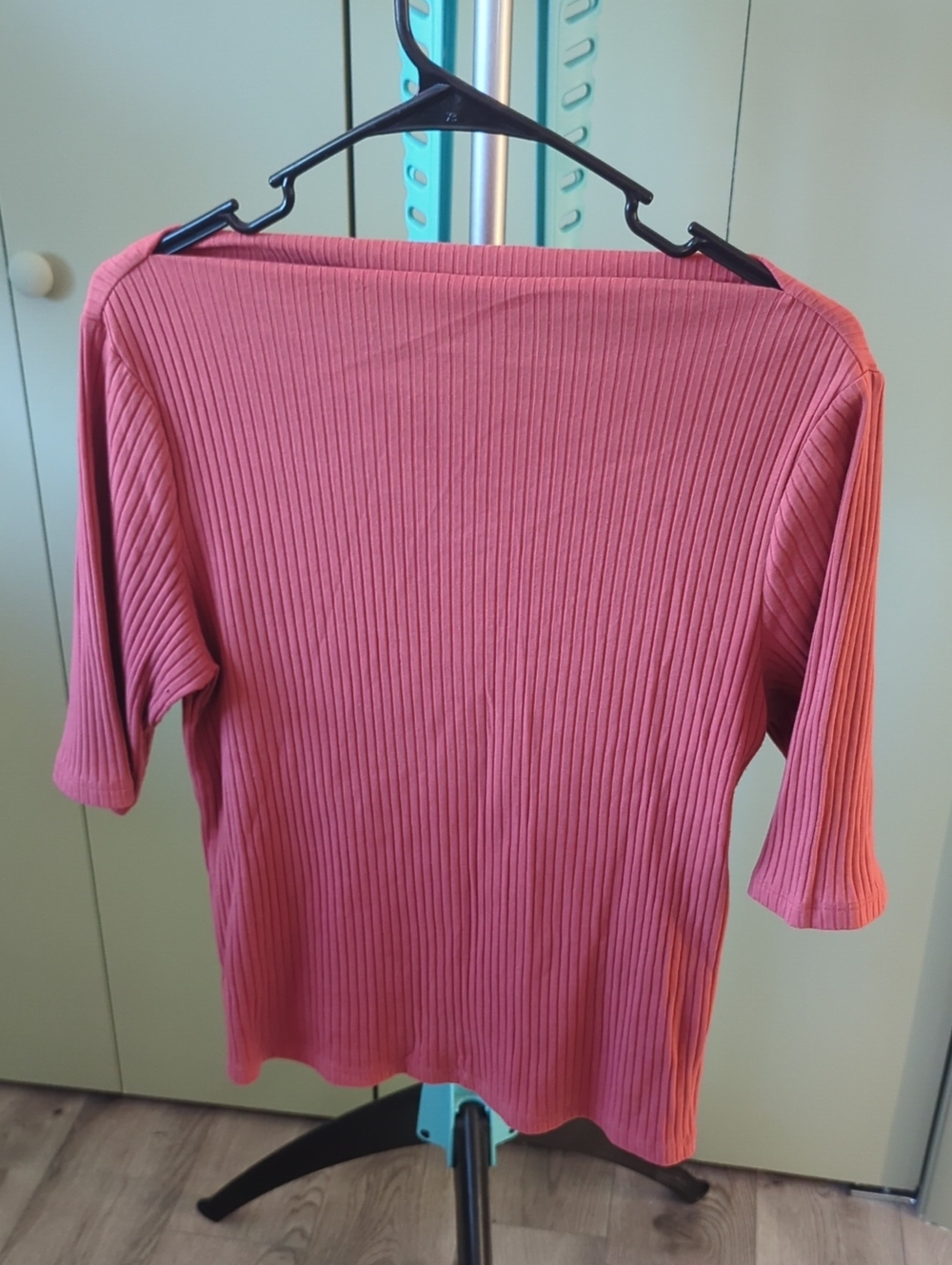 Old Navy Ribbed Short-Sleeve Top in Burnt Orange